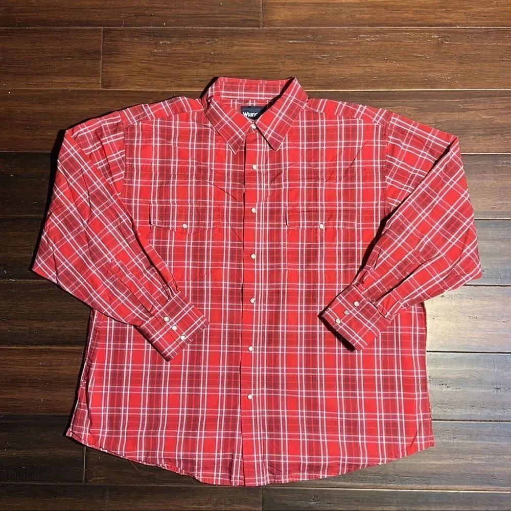 Wrangler Men’s Western Snap Button Shirt